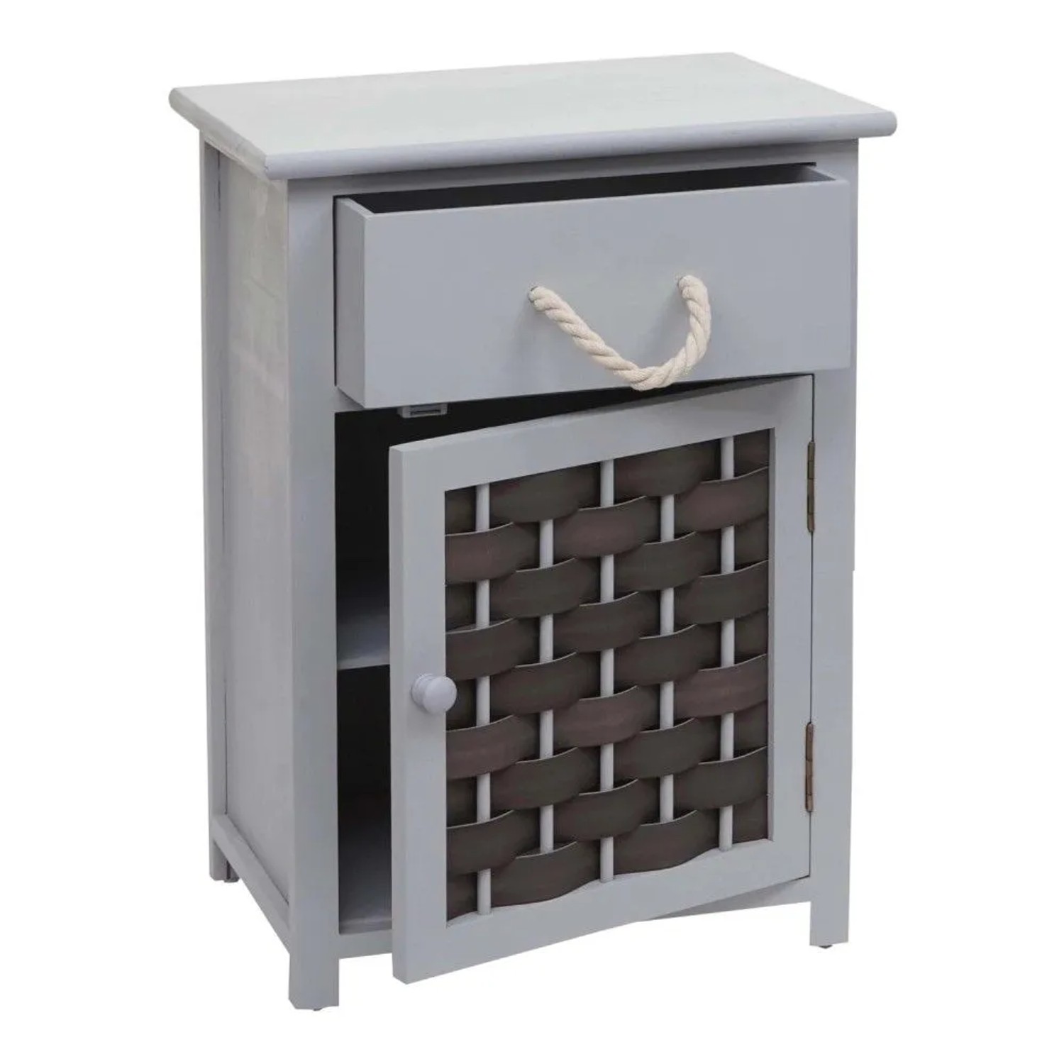 MCW Kommode K83 Grau Polyrattan Dunkelgrau