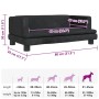 Schwarzes vidaXL Hundebett (80x45x30 cm) aus Samt. Gemütliches Hundekörbchen für kleine Hunde.