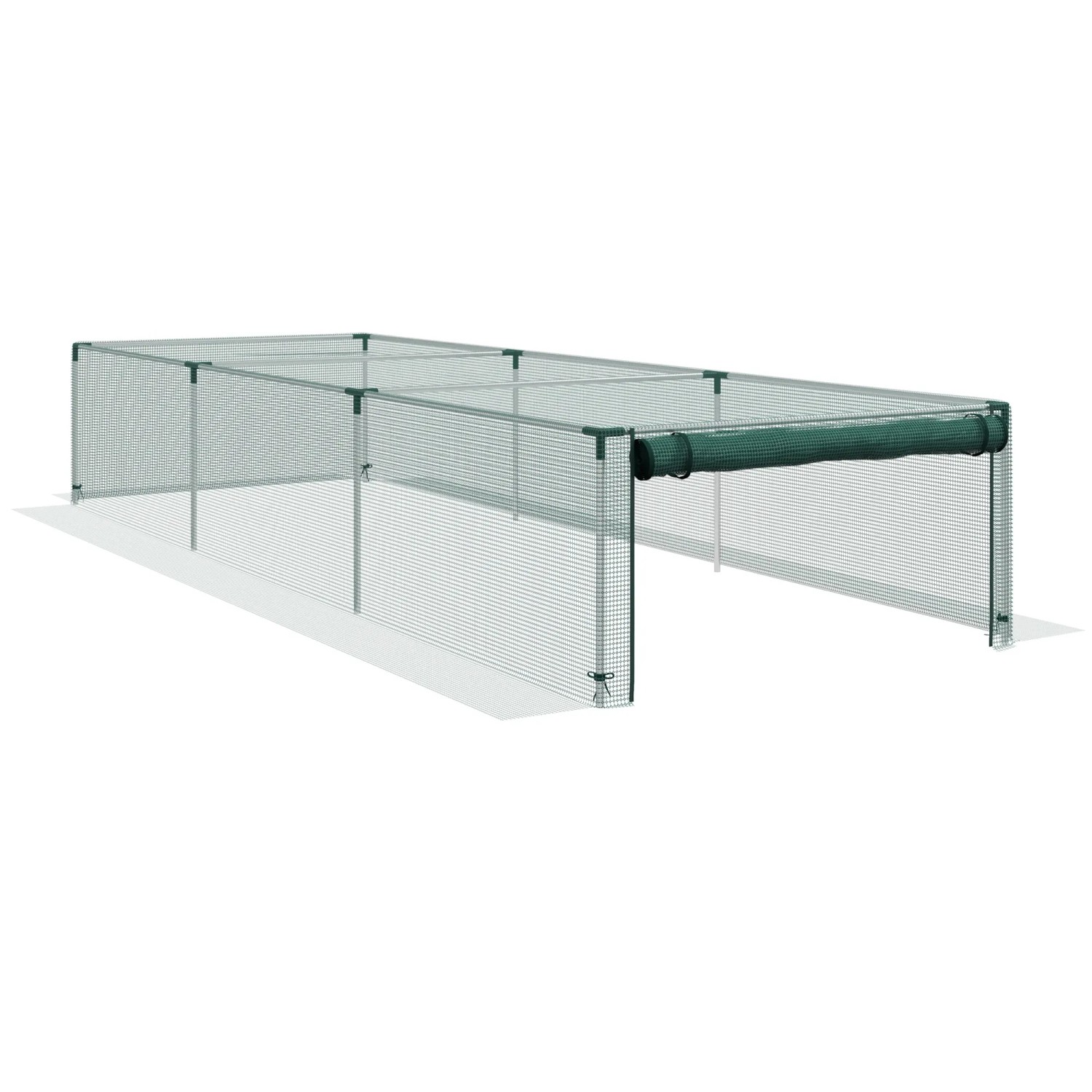 Outsunny Vogelschutznetz Verzinktes Metall HDPE 125L x 373B x 62,5H cm