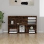 VidaXL Bücherregal/Sideboard in Räuchereiche, 50x25x80 cm, Holzwerkstoff, mit Deko-Elementen.
