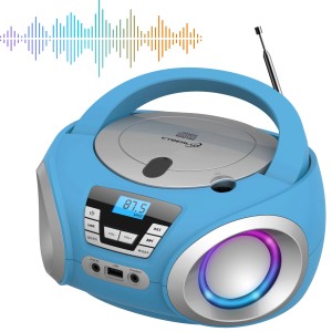 Cyberlux CL-900 CD-Player mit LED-Discolichter CD/MP3/USB Radio Blau