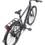 TELEFUNKEN E-Bike UH210 Urban, Granitgrau, 28 Zoll mit Gepäckträger, 7-Gang-Schaltung und LCD-Display.