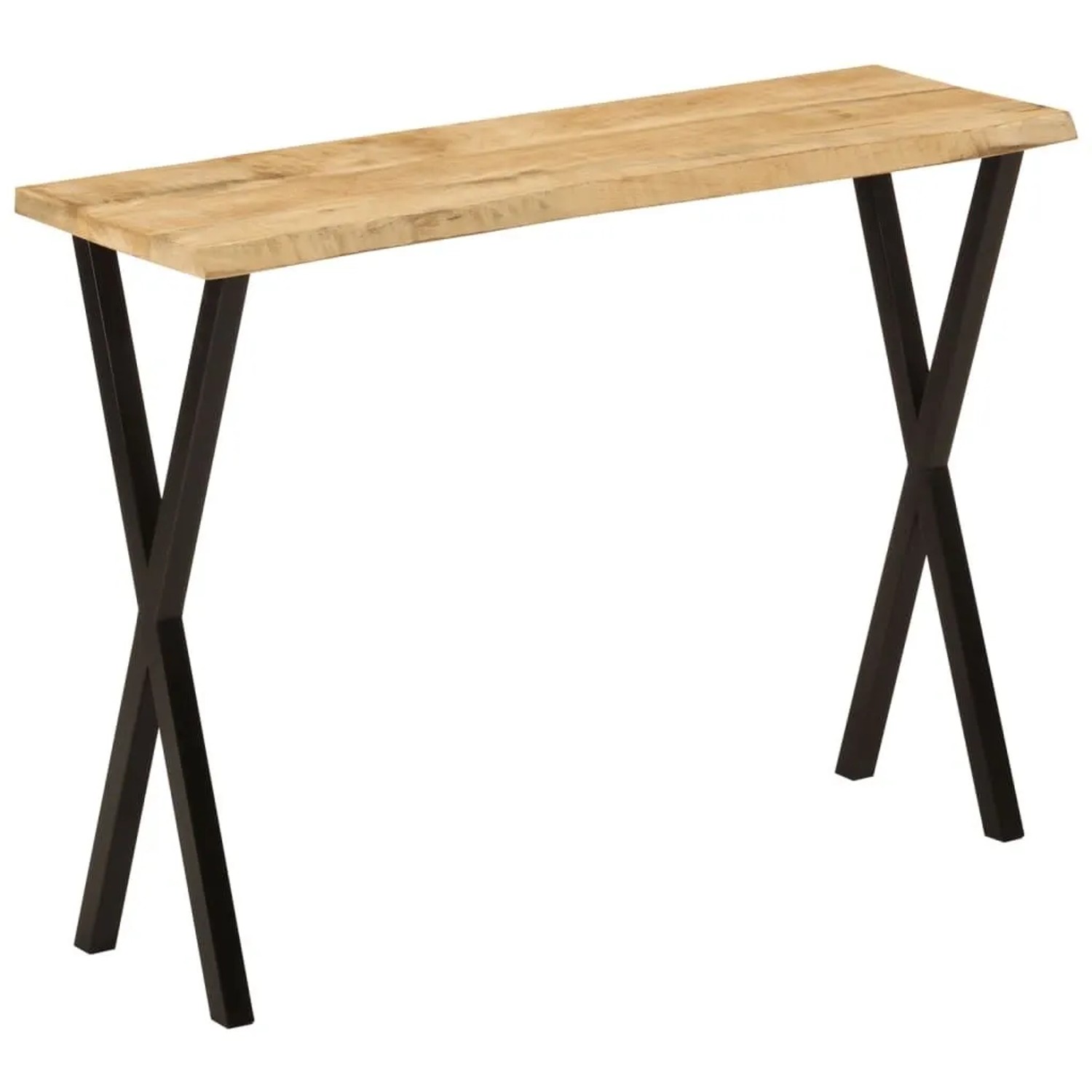 vidaXL Konsolentisch mit Baumkante 105x33x76 cm Massivholz Mango 372763