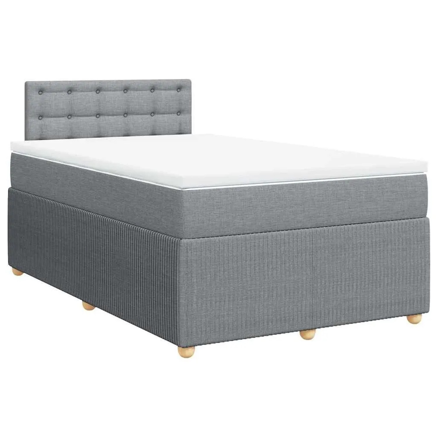 vidaXL Boxspringbett mit Matratze Hellgrau 120x190 cm Stoff 3287409 günstig online kaufen