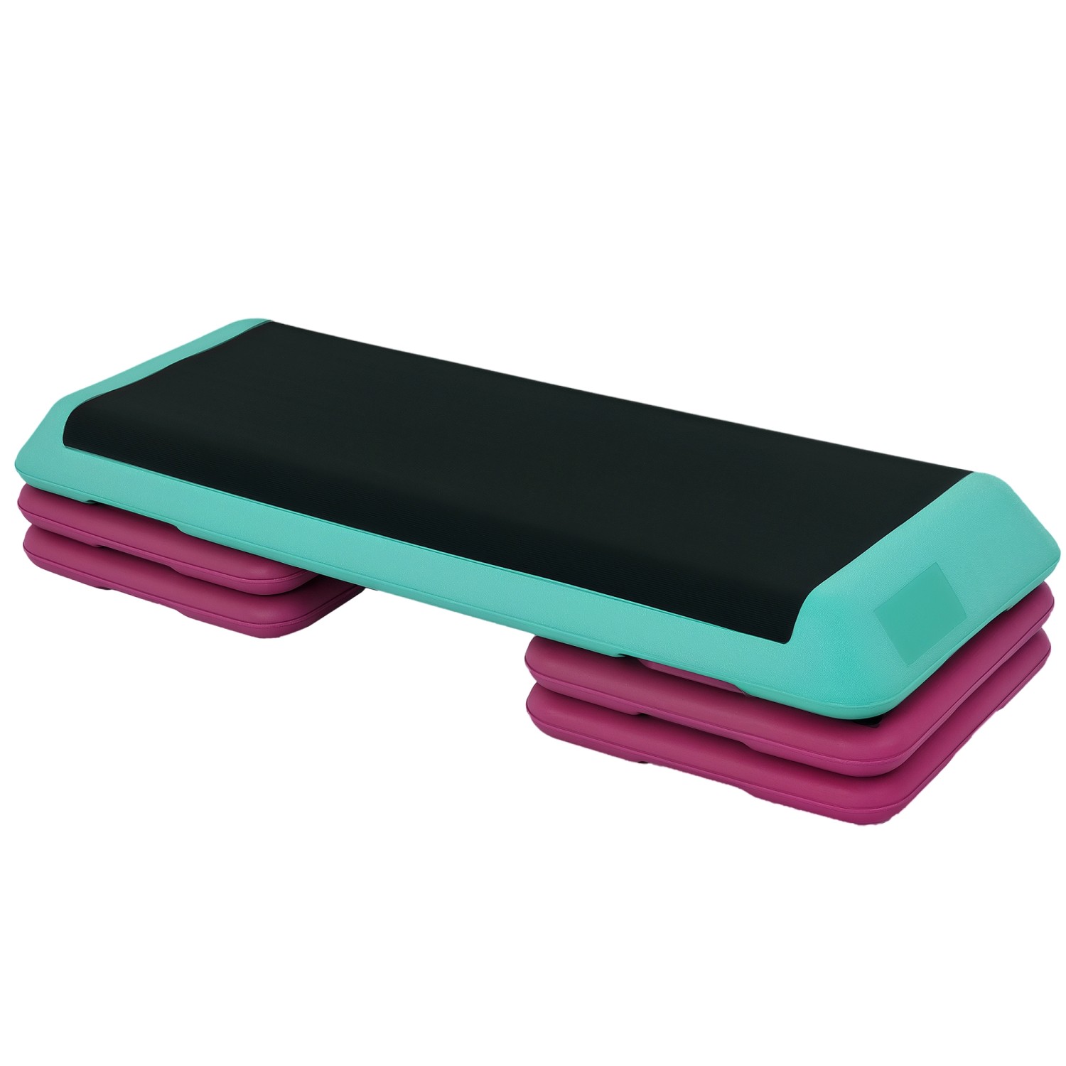 Thumbnail - HOMCOM Stepbench PVC PP Schwarz Violett 110B x 40T x 20H cm