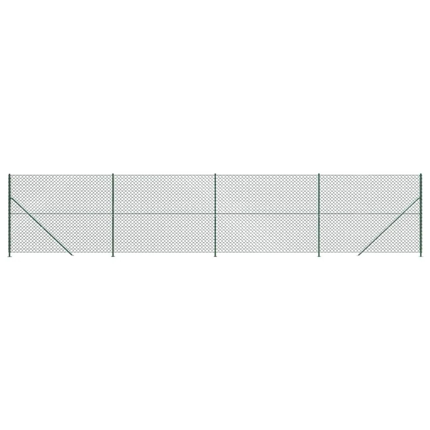 vidaXL Maschendrahtzaun mit Bodenflansch Grün 1,6x10 m 153940 günstig online kaufen