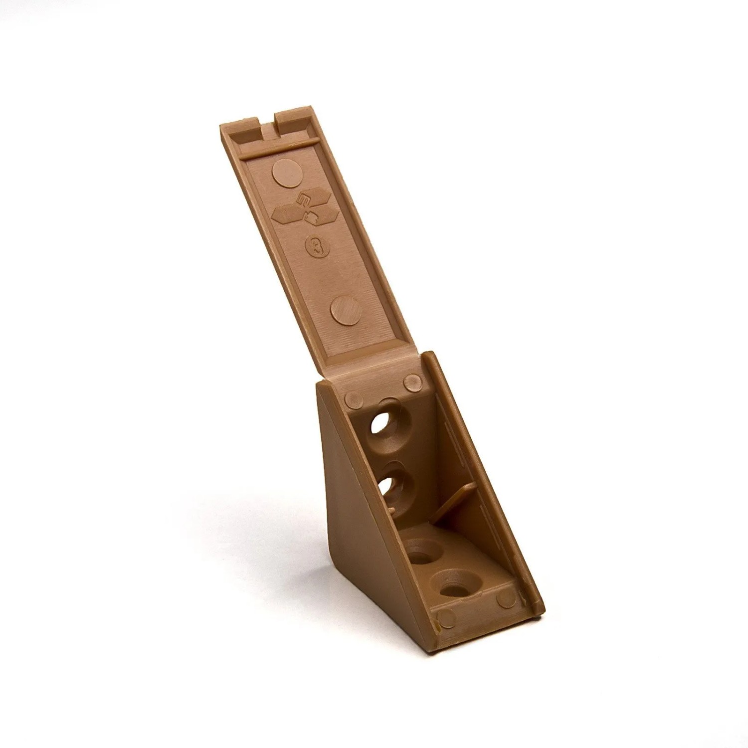 SOTECH 100 Stück Korpusverbinder 31 x 31 x 20 mm mit Klappdeckel Kirschholz