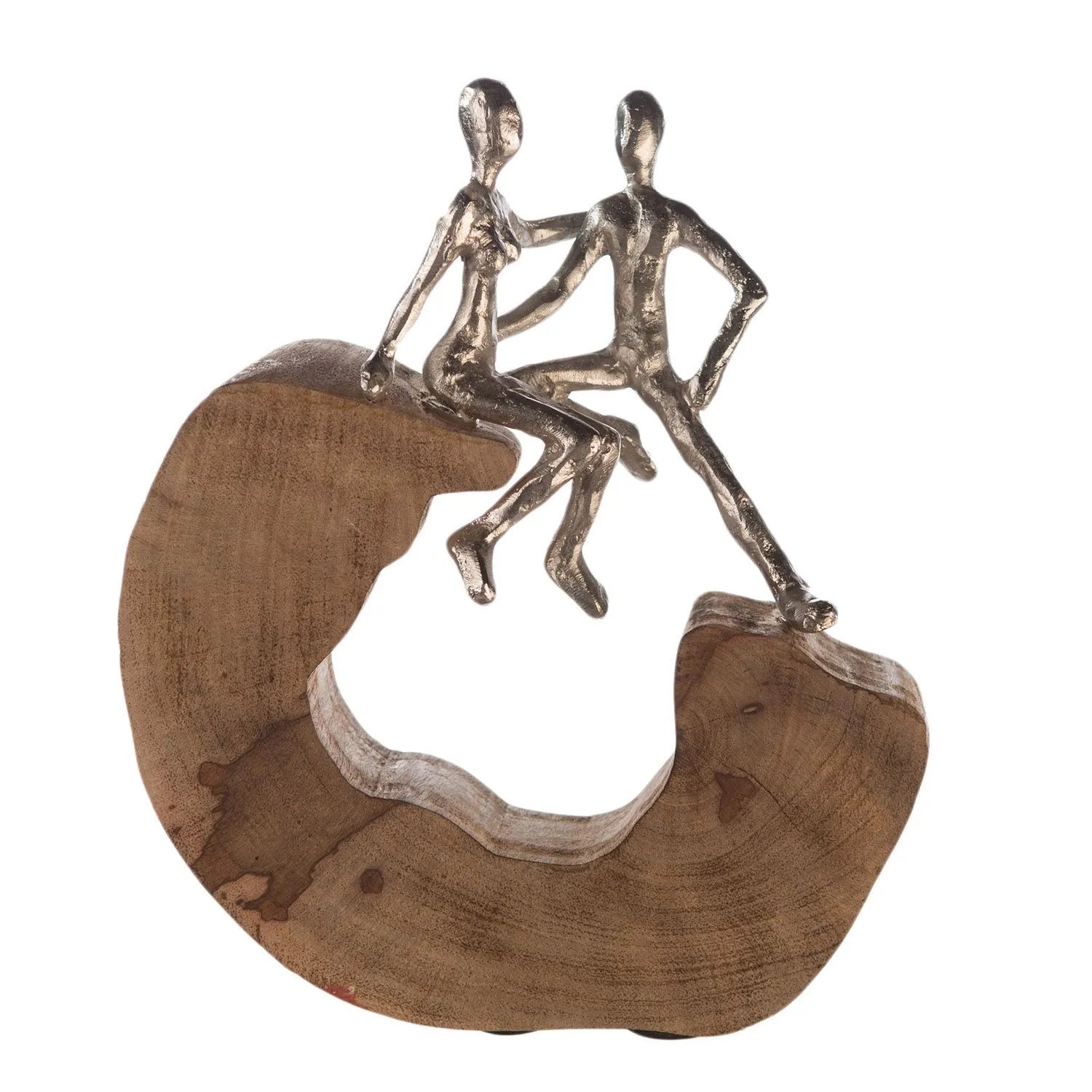 Gilde Skulptur Secure Naturfarben Silberfarben 27 cm x 25 cm