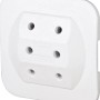 Kopp Euro-Adapter, 3-fach, arktisweiß, für Mehrfachsteckdosen.