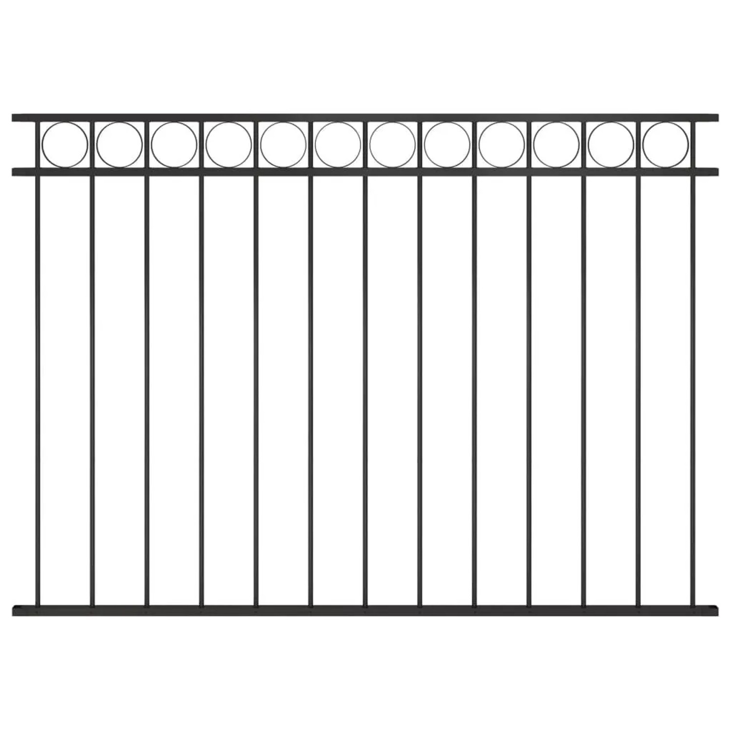 vidaXL Zaunelement Stahl 1,7x1,2 m Schwarz 146318 günstig online kaufen