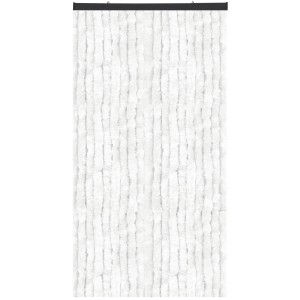 Weißer Arsvita Flauschvorhang 100x200cm mit Unistreifen als dekorativer Fenstervorhang.