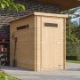 Timbela Gartenhaus Holz M306A, 2,63 m², unbehandelt mit Flachdach und Tür mit Fenster