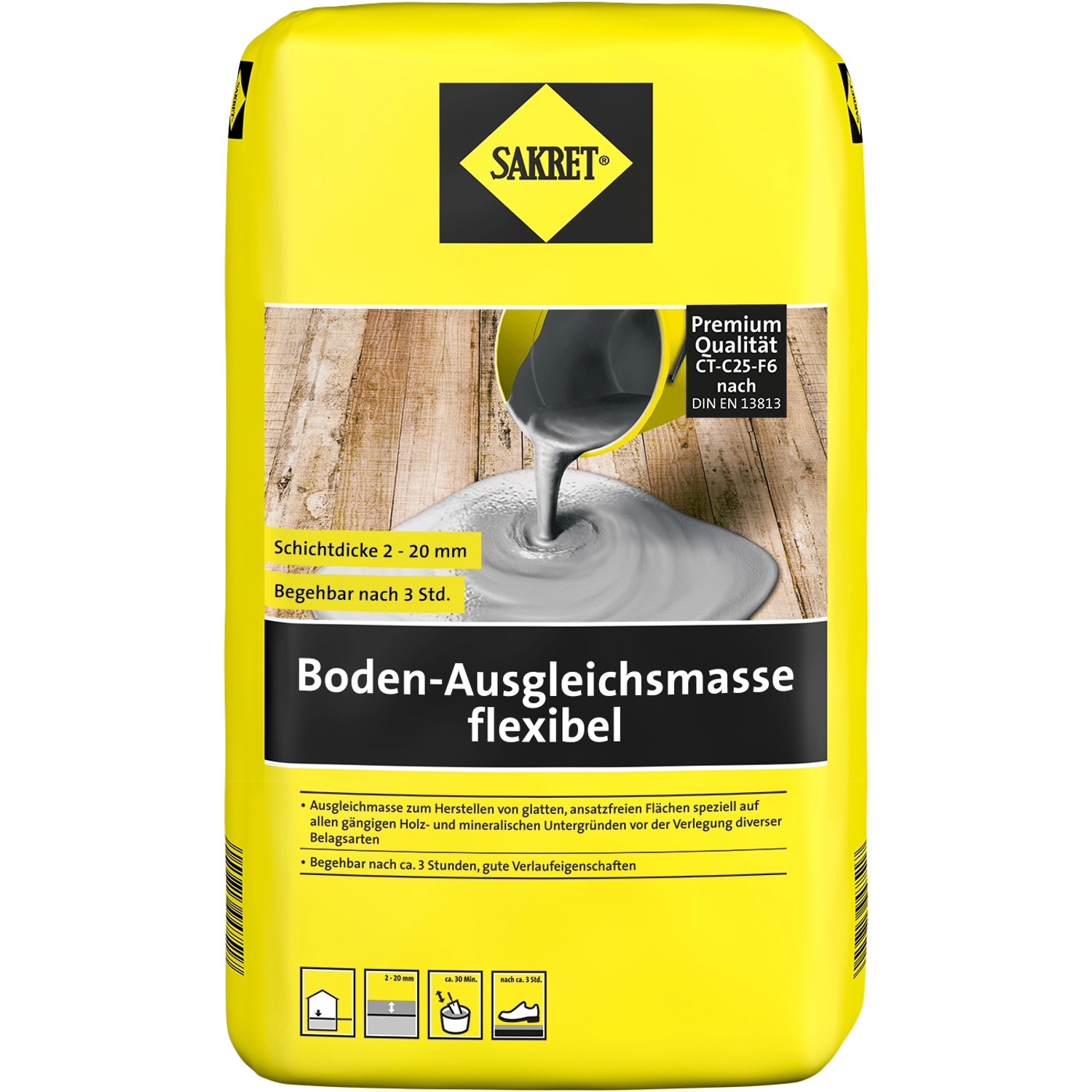 Sakret Boden-Ausgleichsmasse flexibel 20 kg