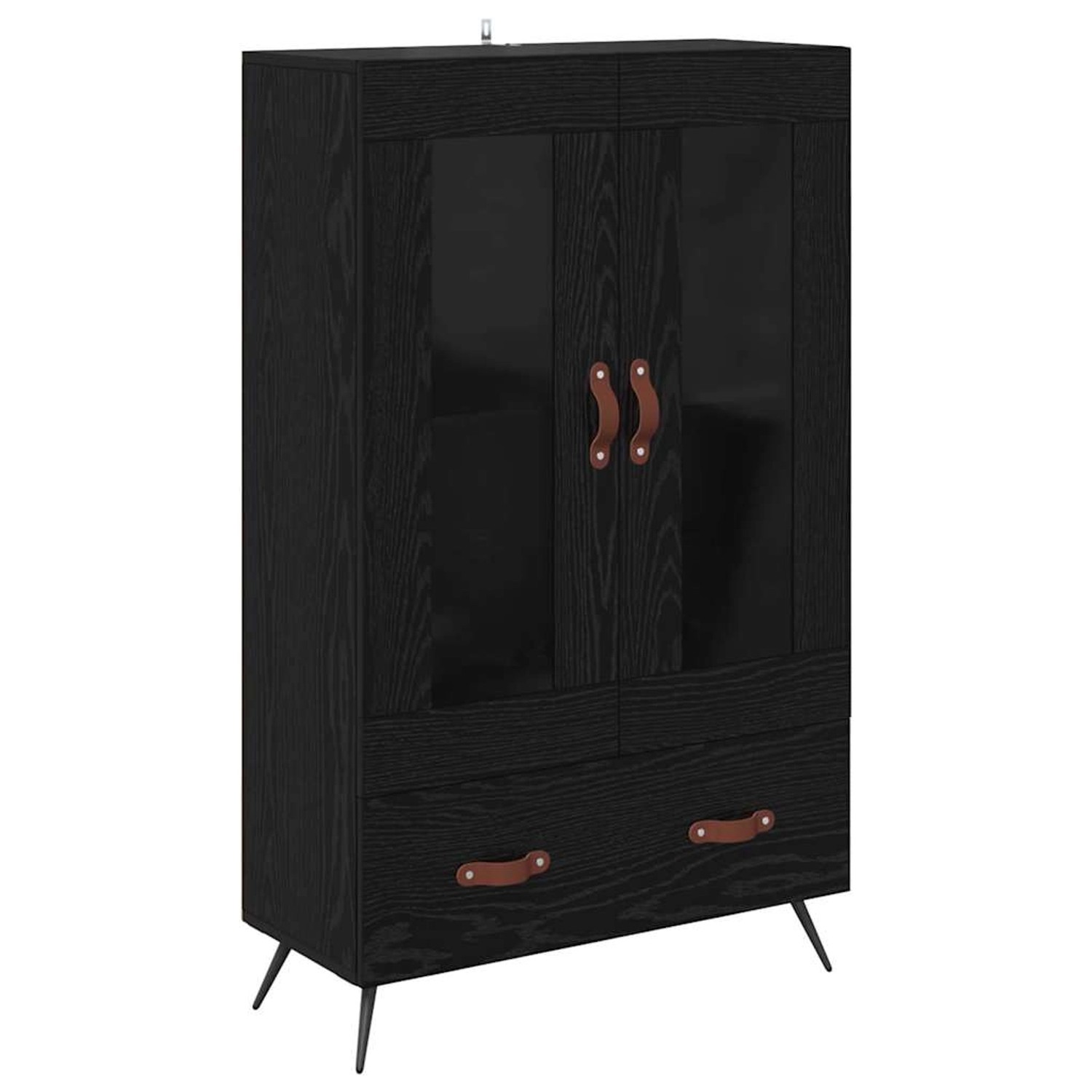vidaXL Highboard Schwarz Eichen-Optik 69,5 x 31 x 115 cm 882507 günstig online kaufen