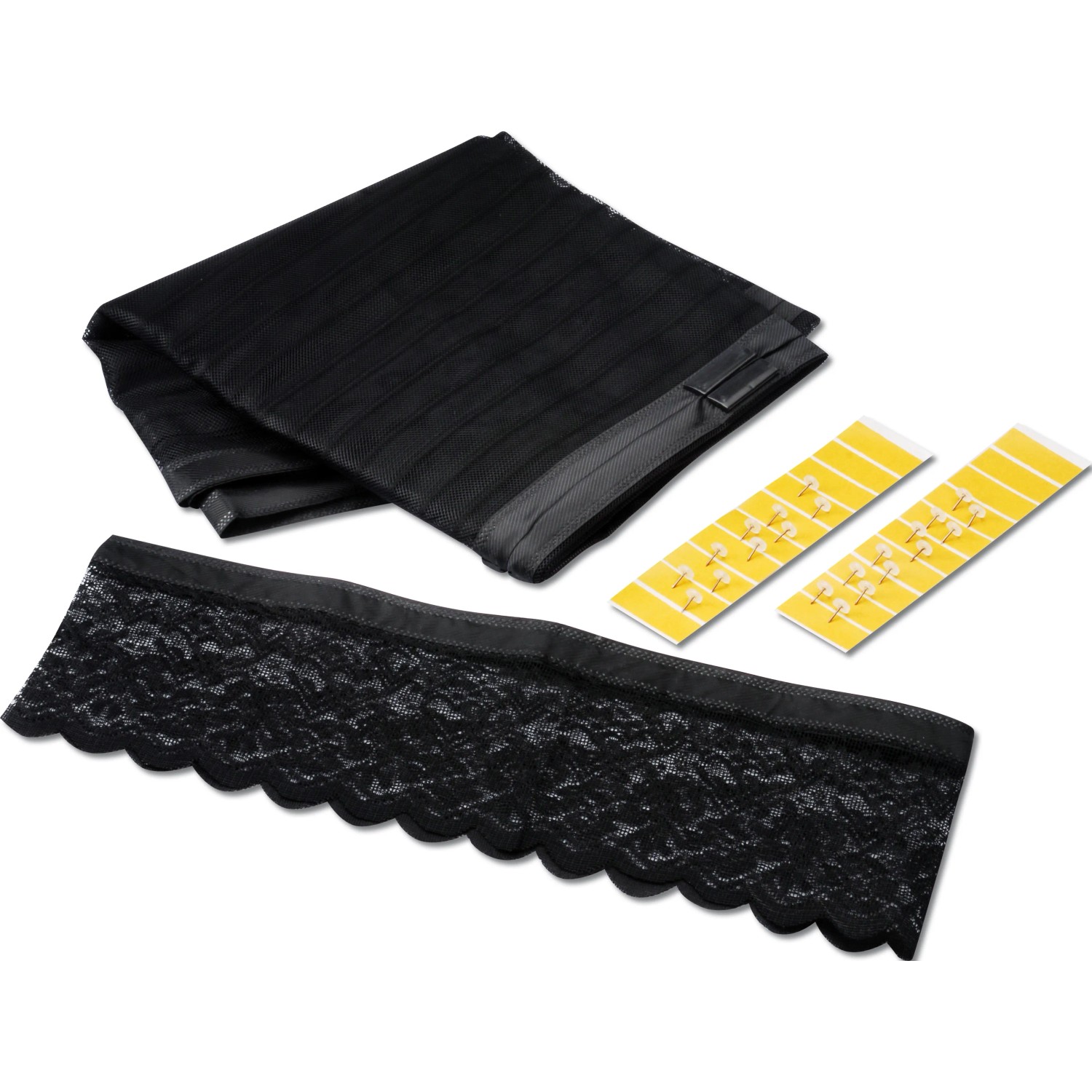 Easymaxx Tür-Moskitonetz Magic Klick, schwarz, 90x210 cm, mit Montagezubehör für Insektenschutz.