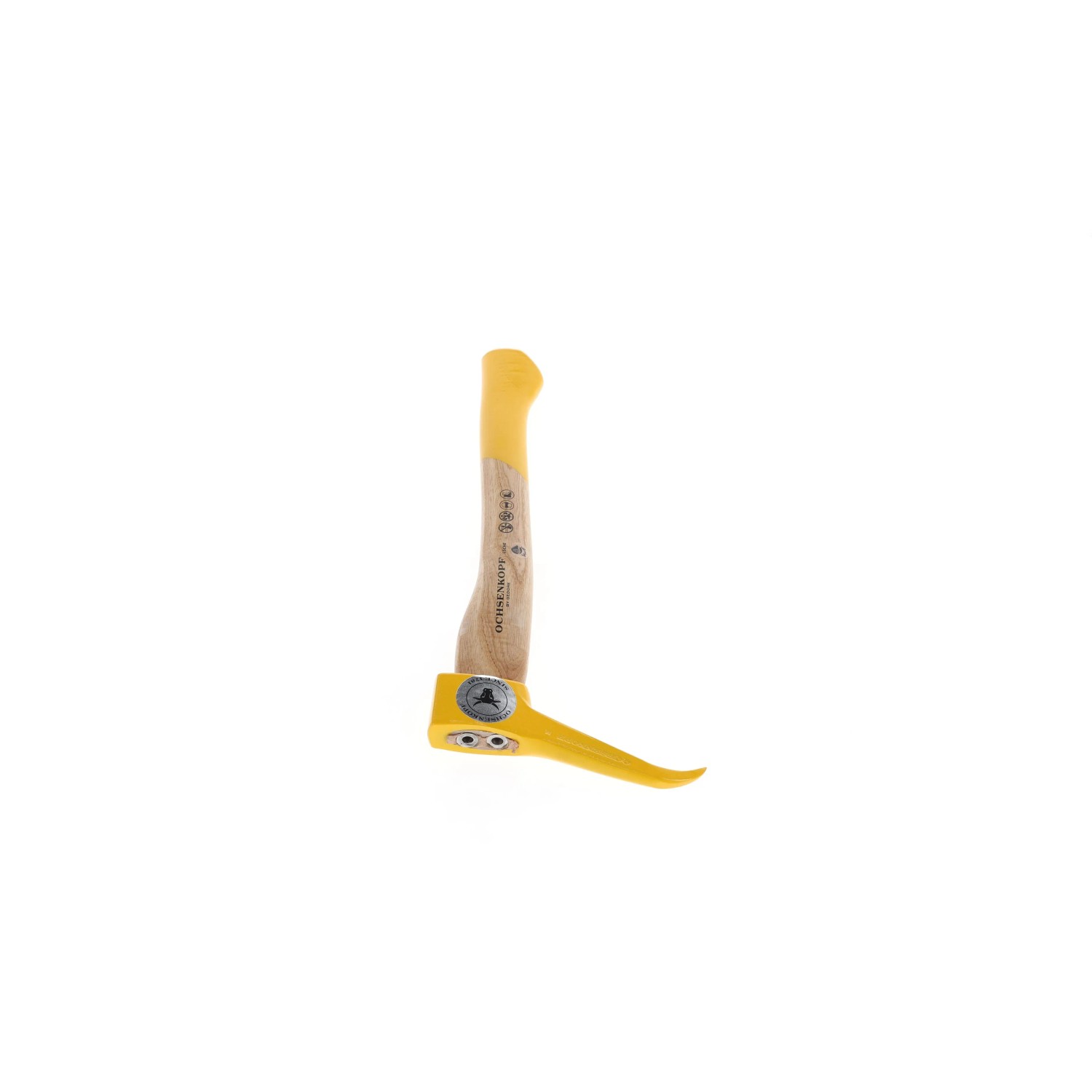 Ochsenkopf Handsappie Axt mit gelbem Eschenstiel (38 cm) zum Bewegen von Holz.