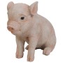 Deko-Ferkel Figur, 15 cm, aus Polystone für die Gartendekoration.