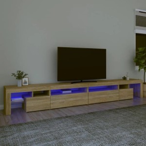 vidaXL TV-Schrank mit LED-Leuchten Sonoma-Eiche 290x36,5x40 cm 3152804