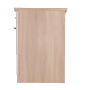 Respekta Unterschrank Merle, 50 cm, Weiß, Seitenansicht mit Holzstruktur.