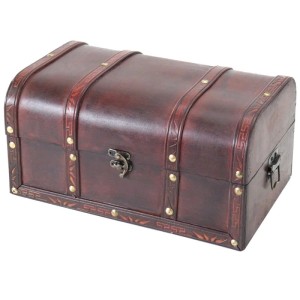 HMF 6406-130 Schatztruhe Schatzkiste Holztruhe Holz 30 x 20 x 15 cm Portugal