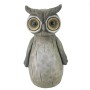 Dekorative Eule aus Terracotta, braune Zaunfigur, 21,5 cm hoch.