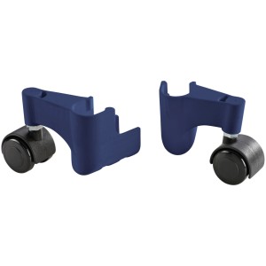 Leifheit Zubehör Set Pegasus Mobile: Zwei blaue Rollen zur einfachen Montage am Wäscheständer.
