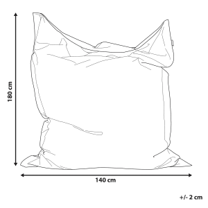 Beliani Sitzsack FUZZY Hellblau 140x180x20