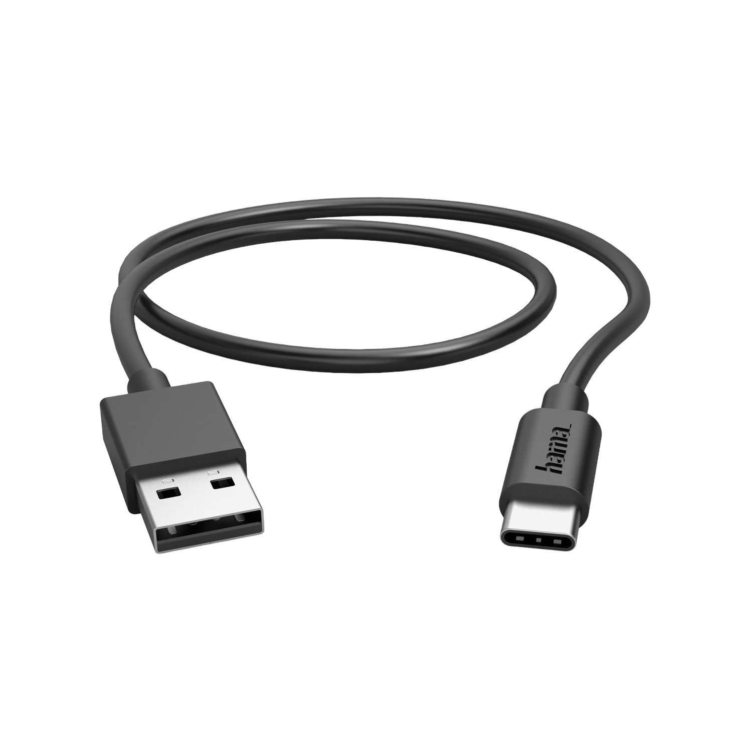 Hama Ladekabel USB-A USB-C 0,5 m Schwarz