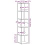 vidaXL Eckregal Artisan-Eiche 33x33x165 cm Holzwerkstoff 856725_9