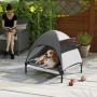 PawHut Erhöhtes Hundebett Polyester 76 x 61 x 71cm Hellgrau_9
