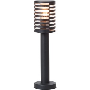 Schwarze, matte Brilliant Außensockelleuchte Venlo, 50 cm hoch, für den Garten.