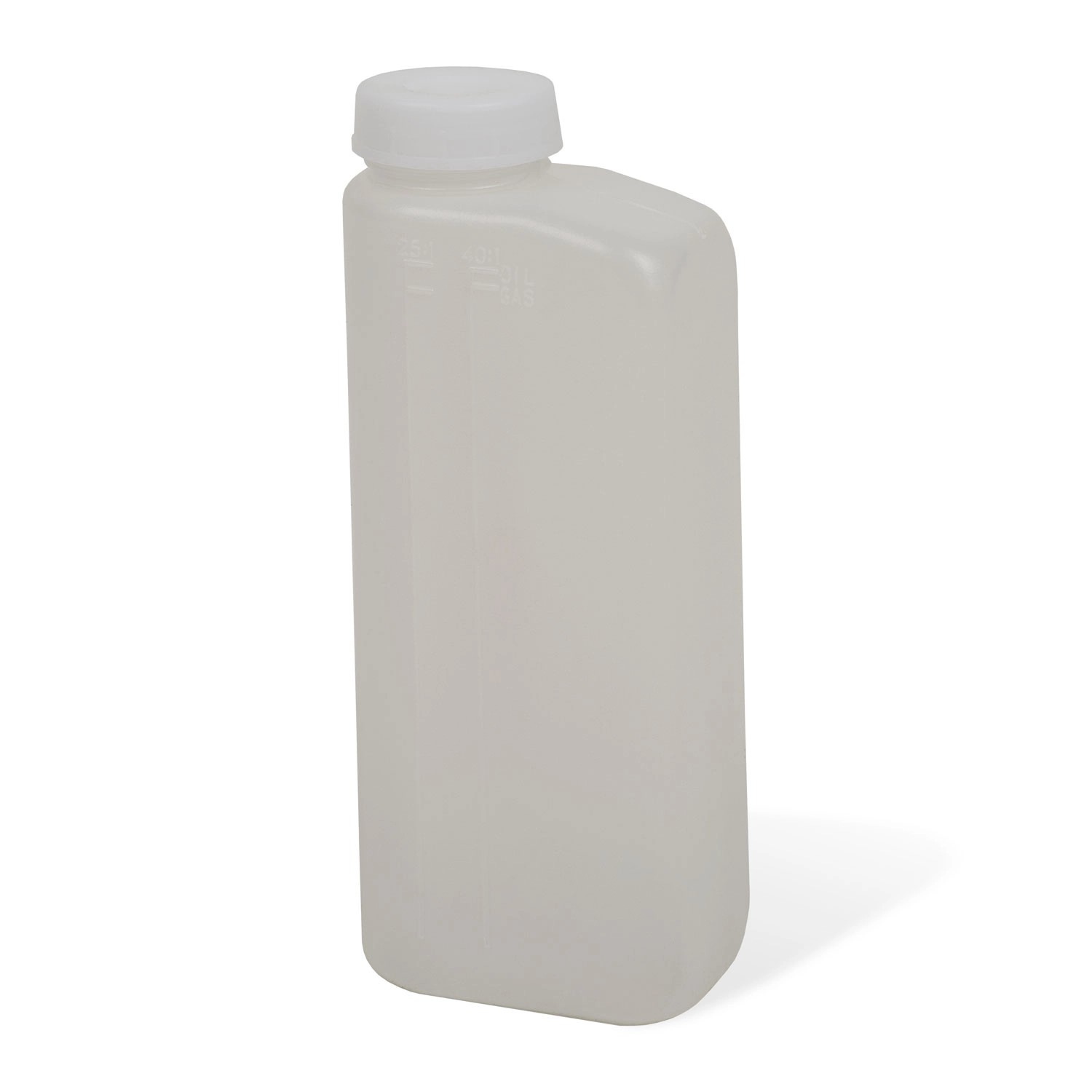 EBERTH Motorsense: Transparente Flasche für Benzin-Öl-Gemisch, passend für Freischneider und Rasentrimmer.