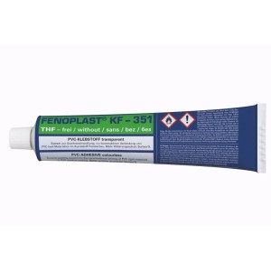 Fenoplast KF-351 Quellschweißmittel, transparente Tube mit weißer Kappe für PVC-Hart, 180g/200ml.