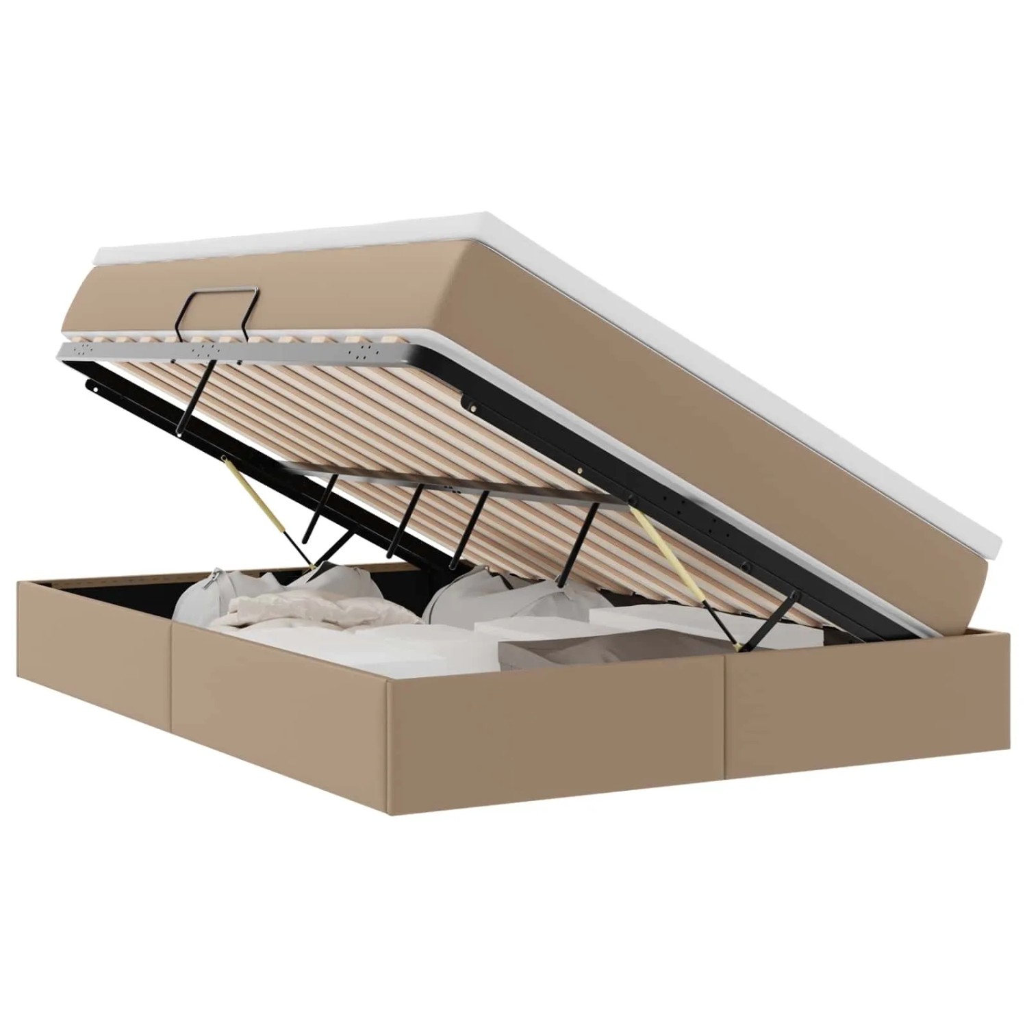 vidaXL Stauraumbett mit Matratze Cappuccino 140 x 200 cm 3370169 günstig online kaufen