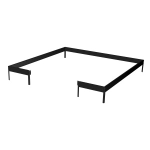 Fundamentrahmen für Halls Gewächshaus Qube Square 6,3 m², Stahl, verzinkt.