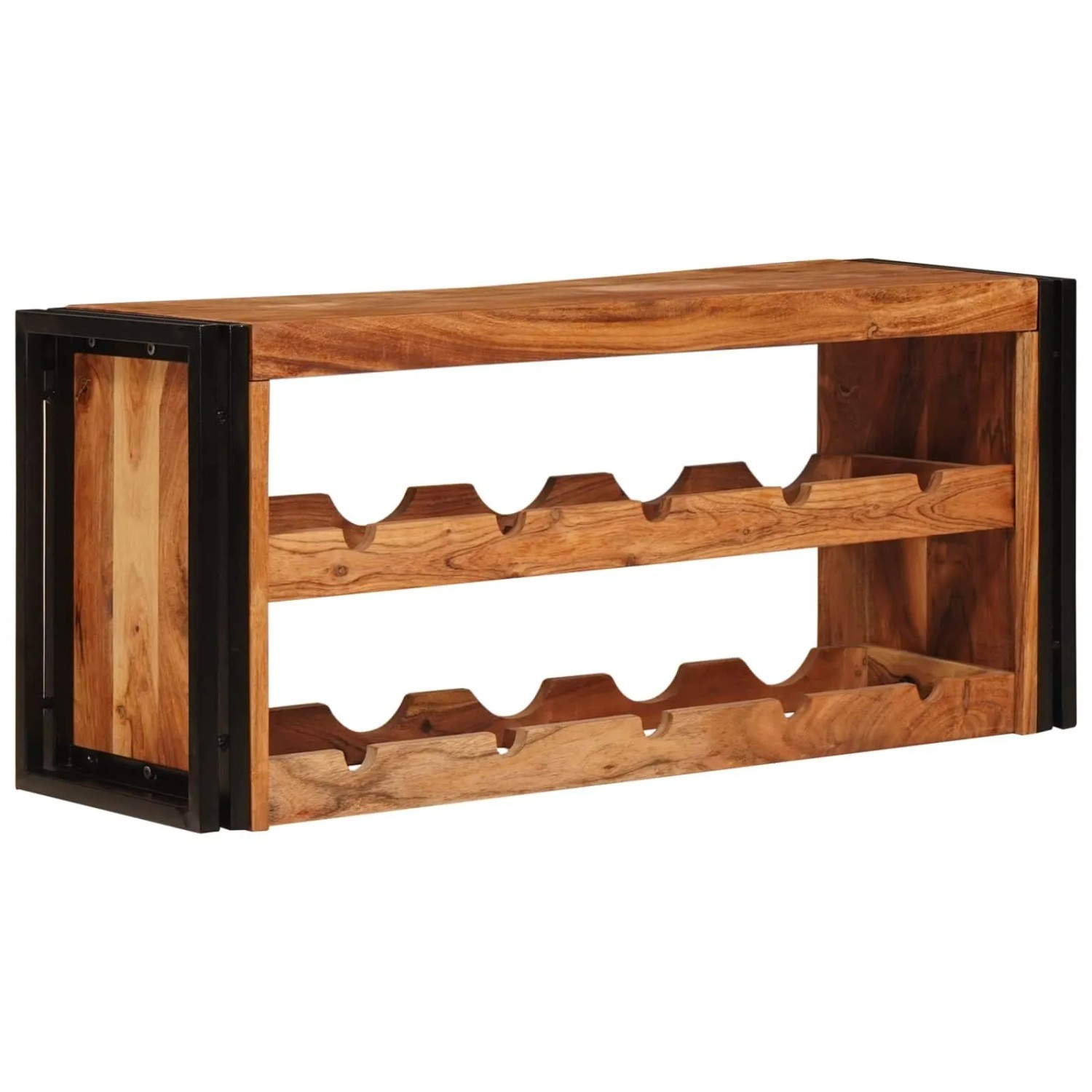 vidaXL Weinregal Braun 100 x 45 x 33 cm Massivholz Akazie 4104761