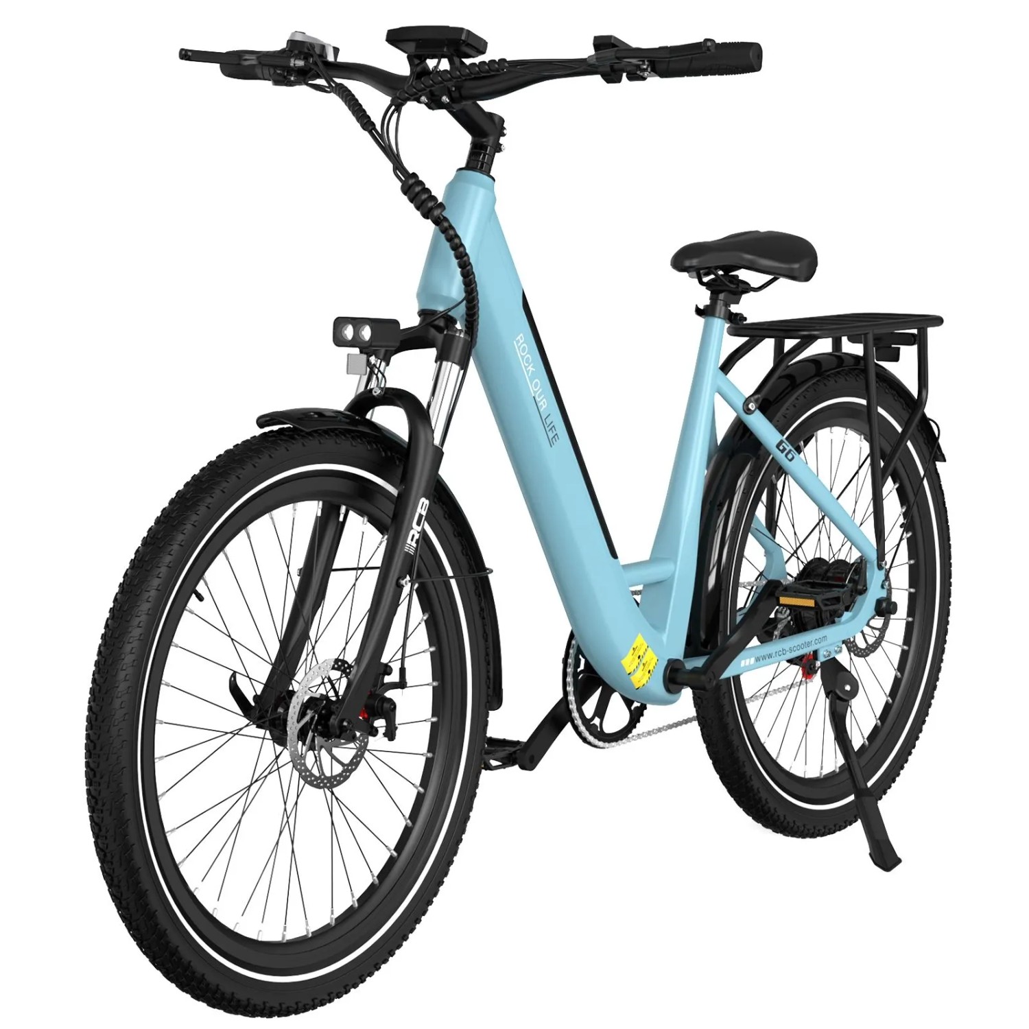 RCB G6 E-bike 27,5 Zoll Damenfahrrad 13Ah Akku Reichweite 60-80KM 250W 7-Gang APP NFC