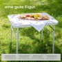Tectake Campingtisch Lothar Klappbar Wetterfest  75 x 55 x 68 cm Grau_5