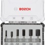 Bosch Nutfräser Set, 6-teilig mit 8 mm Schaft in Klarsichtbox.