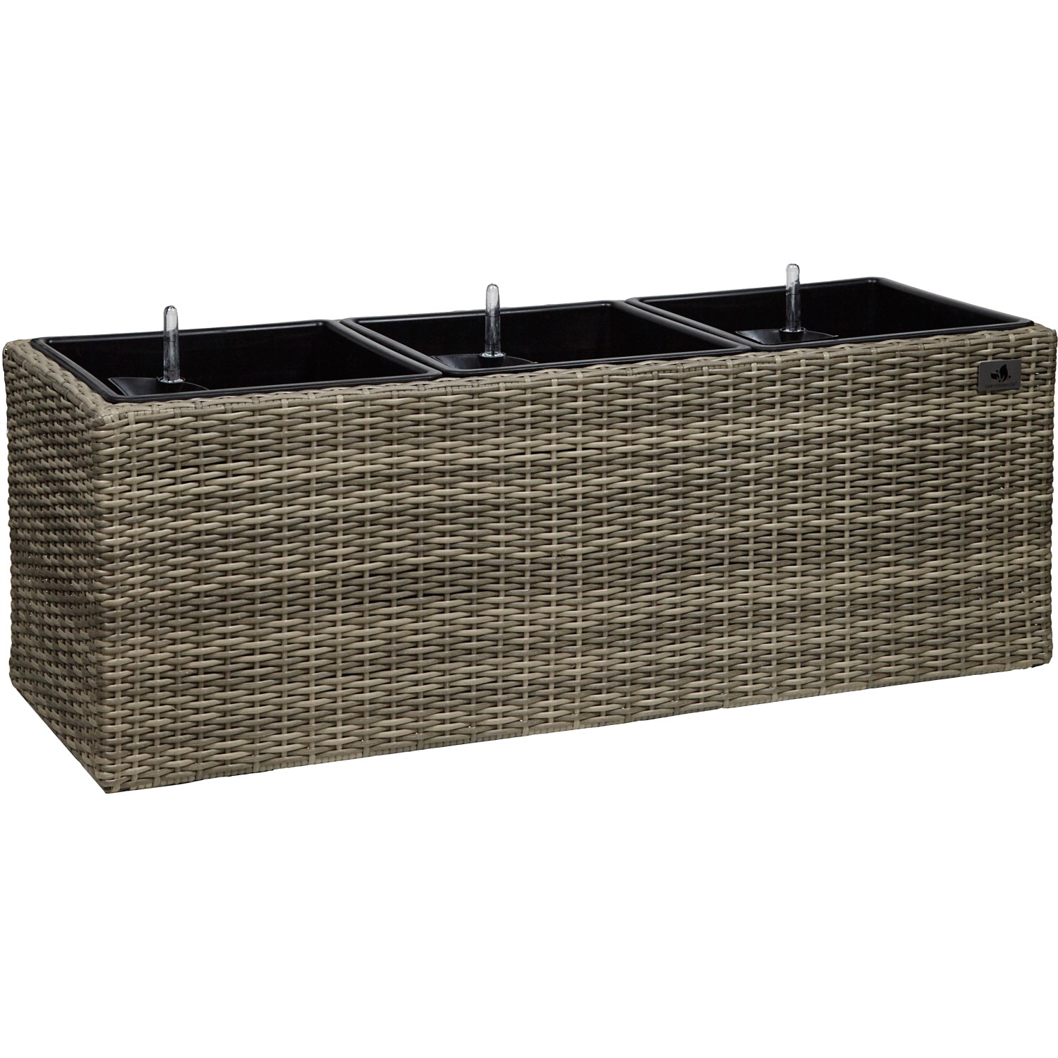 Gartenfreude Pflanzkübel Polyrattan 102 cm x 36 cm Naturfarben