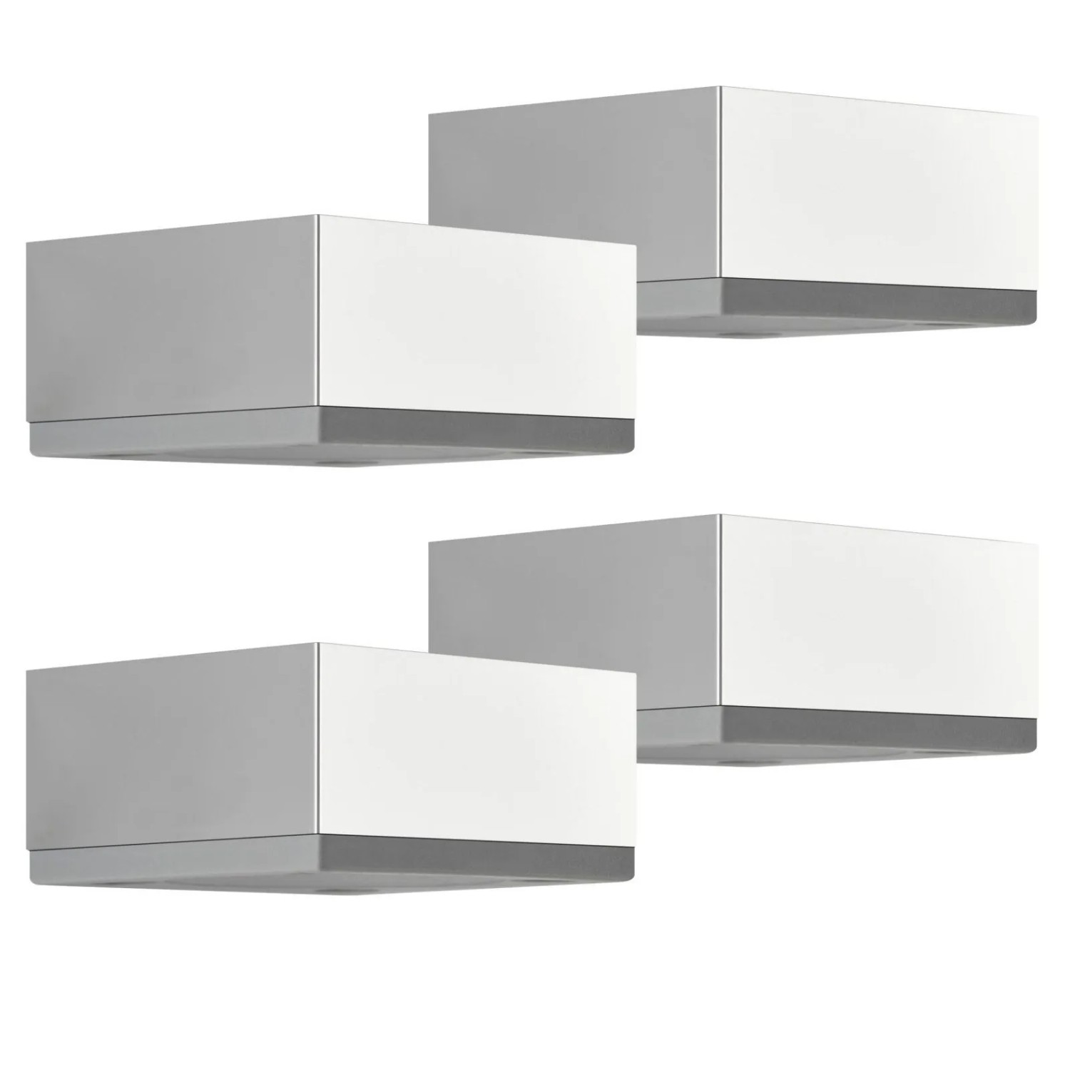 SOTECH 4er Set Möbelfüße MOTEL 65 x 65 mm Höhe 30 mm Chrom Poliert