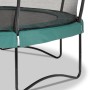 Detailaufnahme: Grünes EXIT Allure Premium Trampolin (Ø 366 cm) mit Sicherheitsnetz und schwarzem Rahmen.