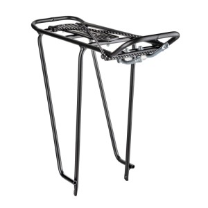 Schwarzer Force Aluminium Gepäckträger für 26-29 Zoll Fahrräder, maximale Last 20 kg.
