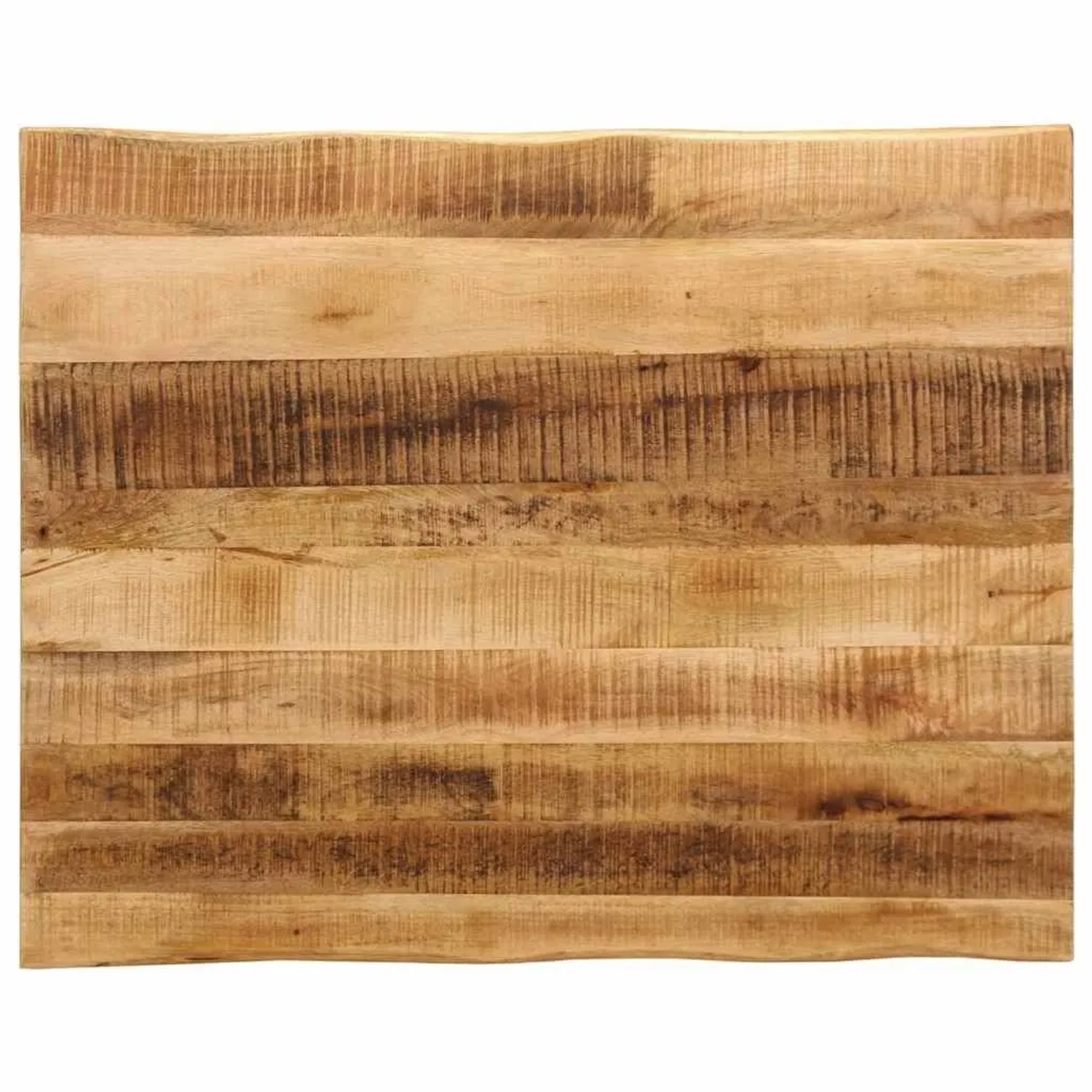 vidaXL Tischplatte mit Baumkante 100x80x3,8 cm Raues Mango Massivholz 370700