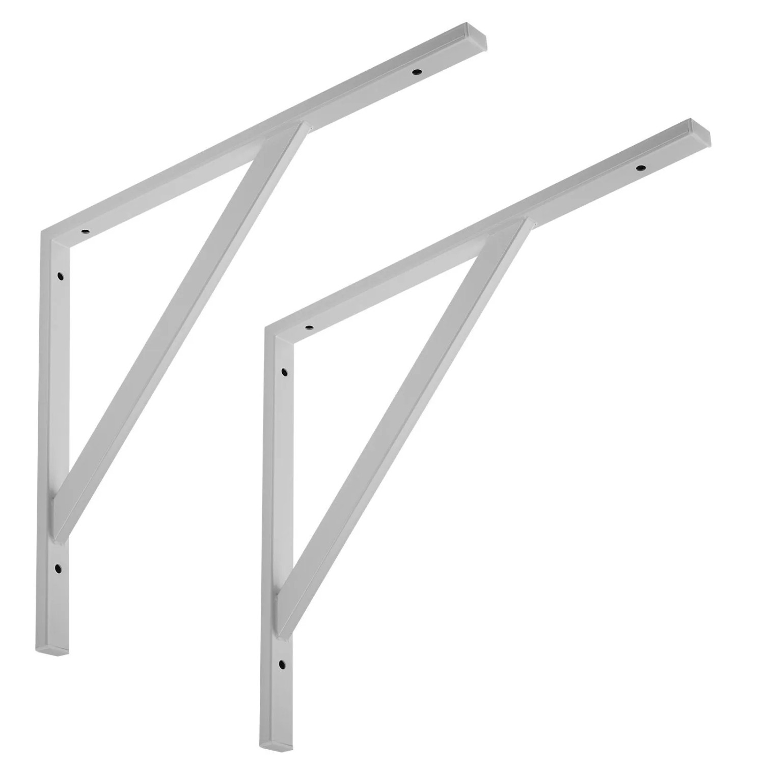 SOTECH 2 x Schwerlastkonsole 495 x 415 mm Stahl Tragkraft 75 kg Weiß