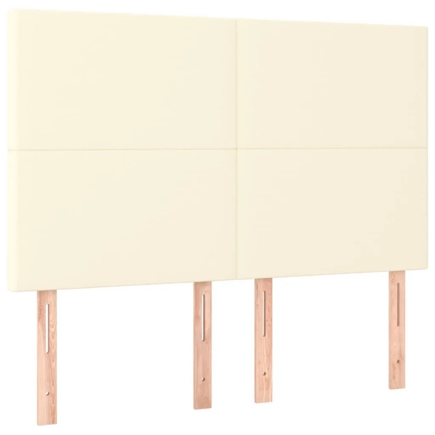 vidaXL Kopfteil Creme 144x5x118/128 cm Kunstleder 3116144