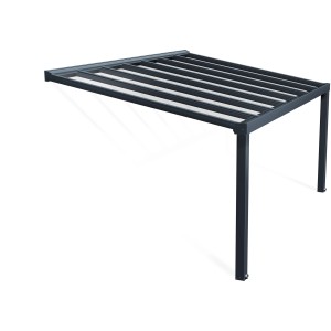 Palram Canopia Terrassenüberdachung Stockholm, 3,4x5,2m, mit Aluminiumprofilen und Polycarbonat-Dach.