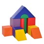 Buntes HOMCOM Bausteinset aus Kunstleder und EPE, ideal für Spieltürme und kreatives Bauen.