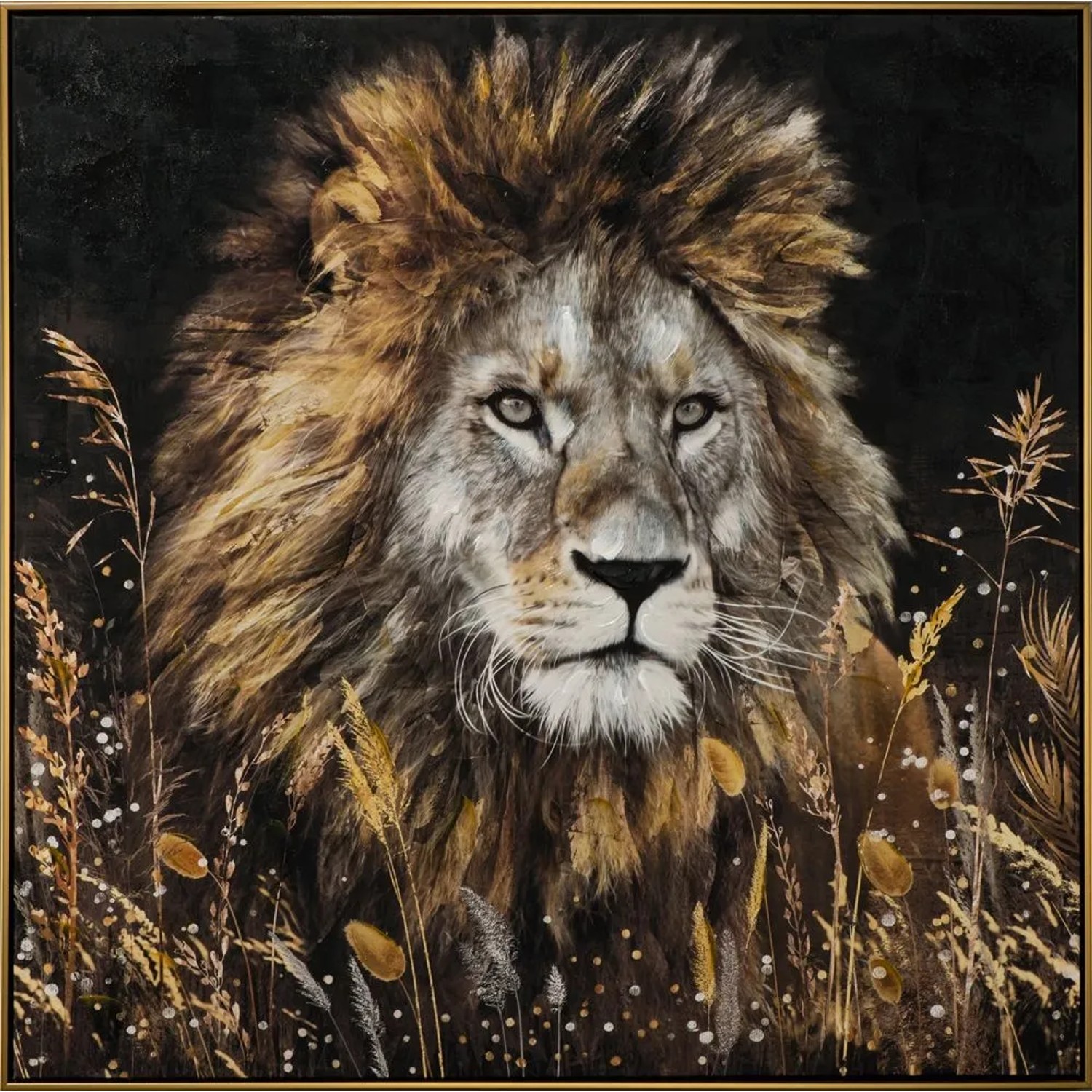 Art Universe Leinwandbild König der Löwen 102 x 102 cm