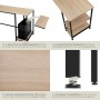 Tectake Eckschreibtisch Hamilton im Industrial Style mit Holz- und Stahlgestell in Eiche Sonoma Optik.